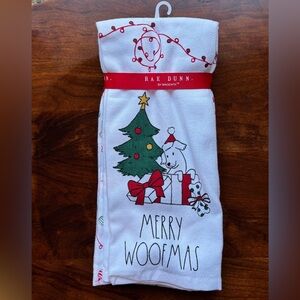 Rae Dunn Merry Woofmas Christmas Towels